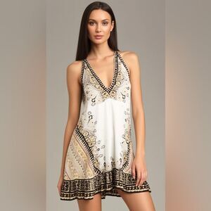 Free People Steal The Sun Printed Tunic Top Size M